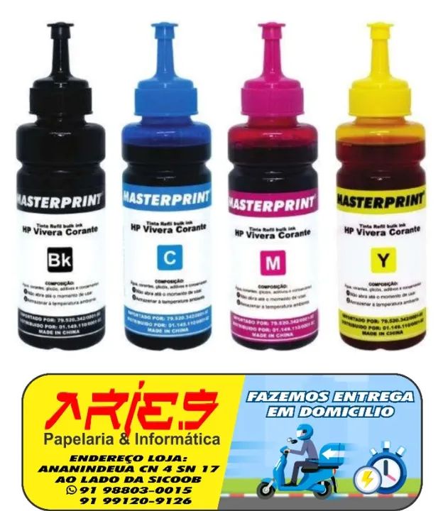 TINTA HP CORANTE UNIVERSAL VIVERA MASTERPRINT 100ML