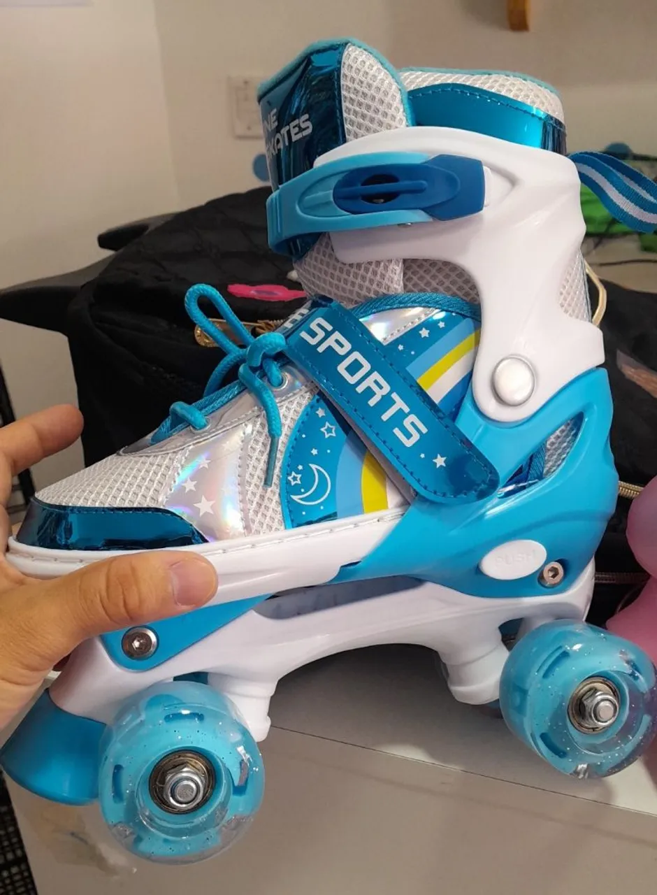 OFERTA PATINS QUAD COM LED, RODAS DE SILICONE