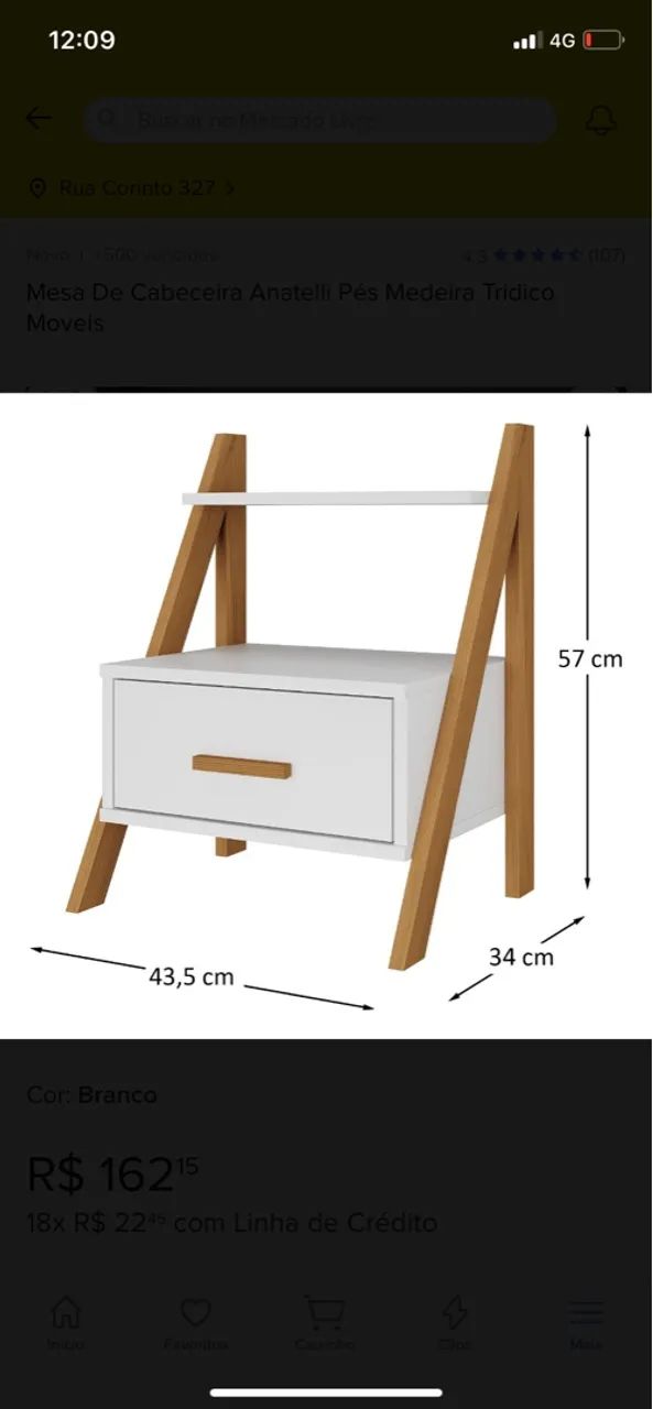 Mesa lateral/Escrivaninha com gaveta - Foto 4