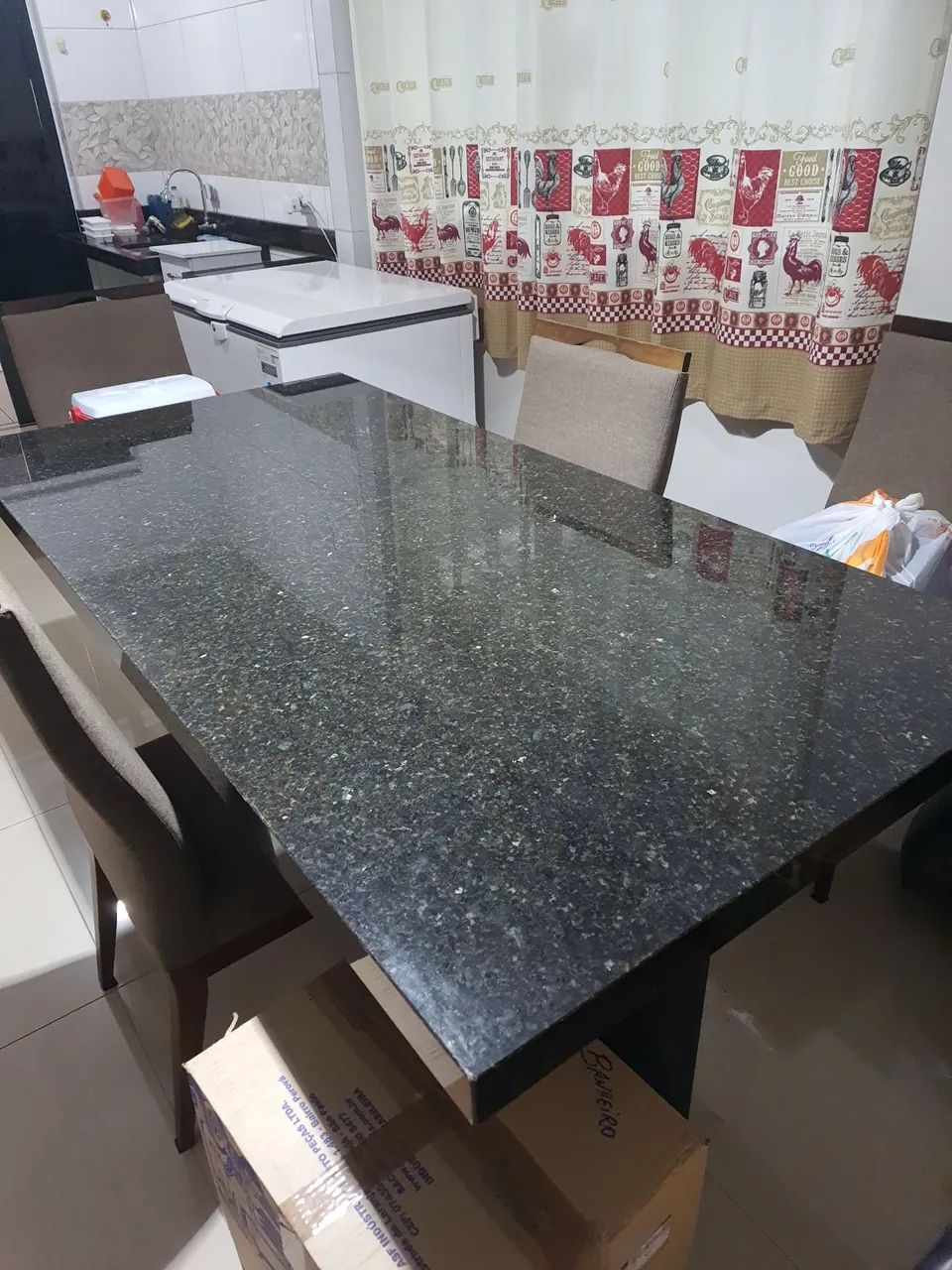 Mesa de Jantar em Marmore Preto 2x1 - Foto 3