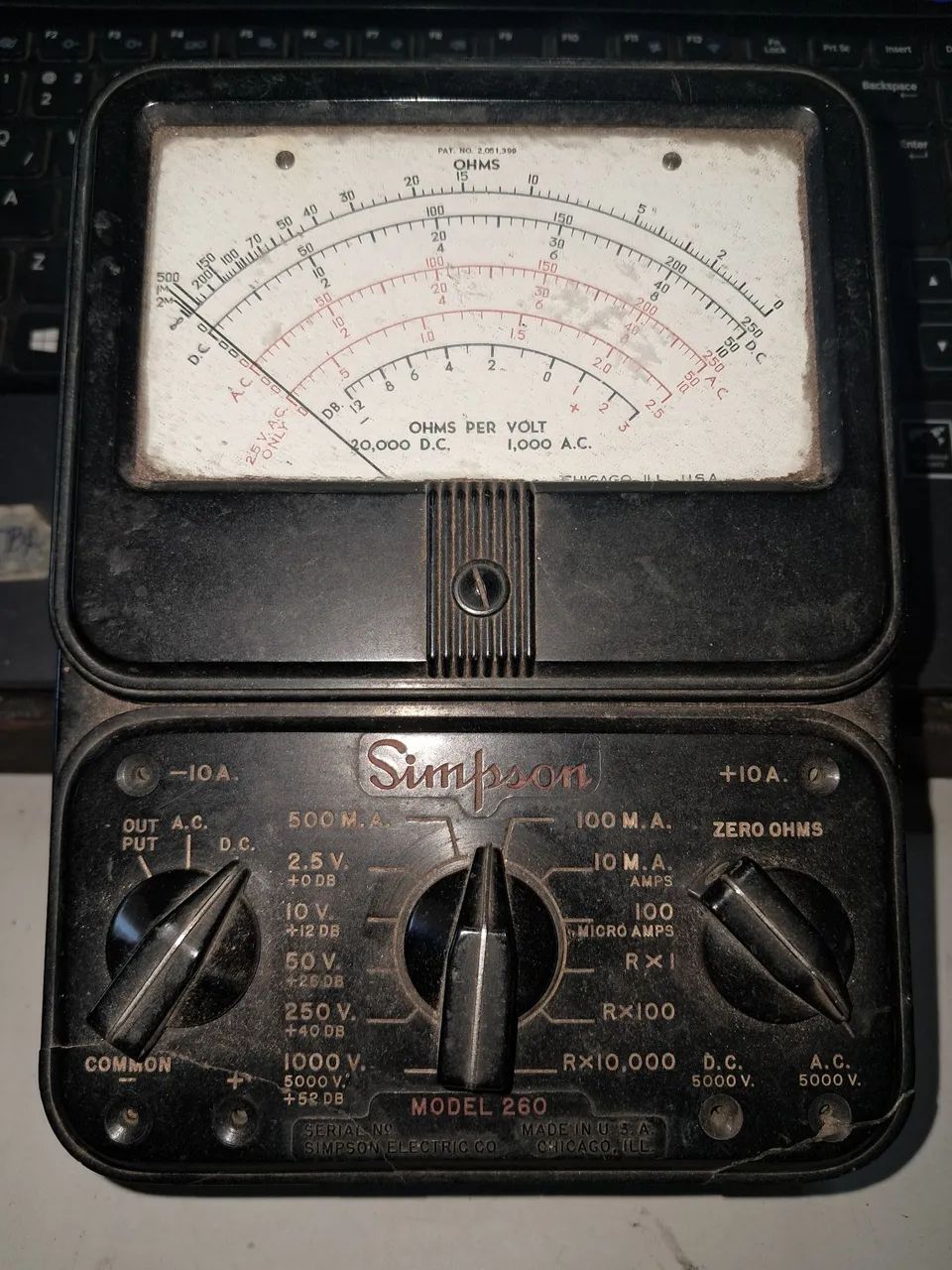 Multímetro Simpson analógico vintage modelo 260 - Foto 4