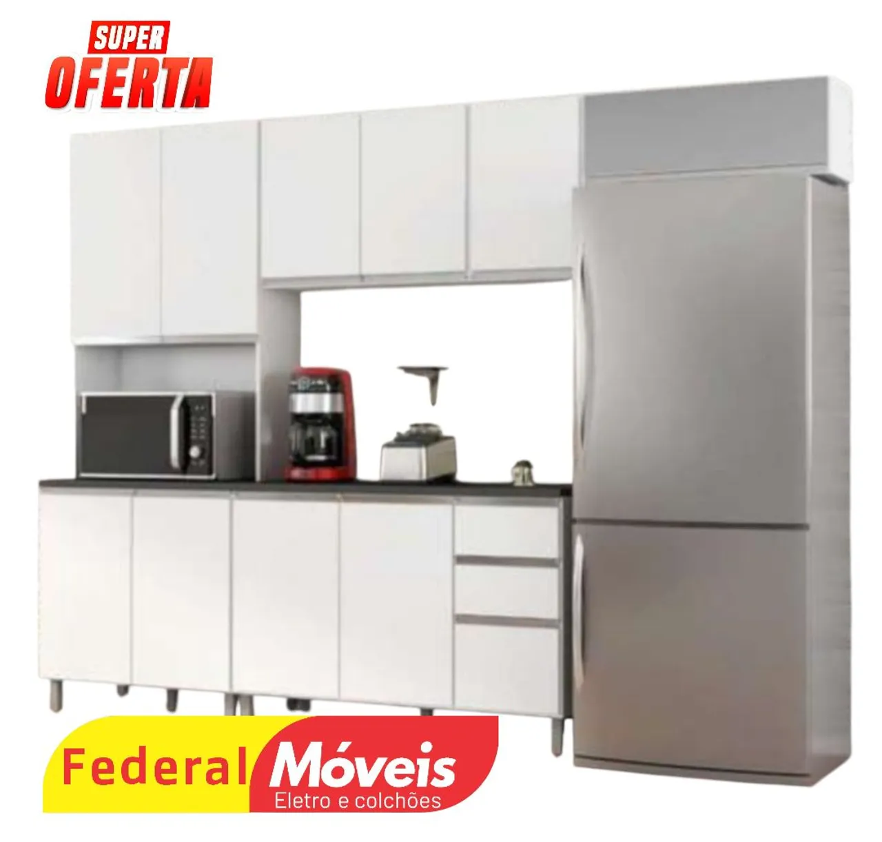 Armário para cozinha completo - Novo, Pronto para Deixar Sua Casa Mais Organizada!