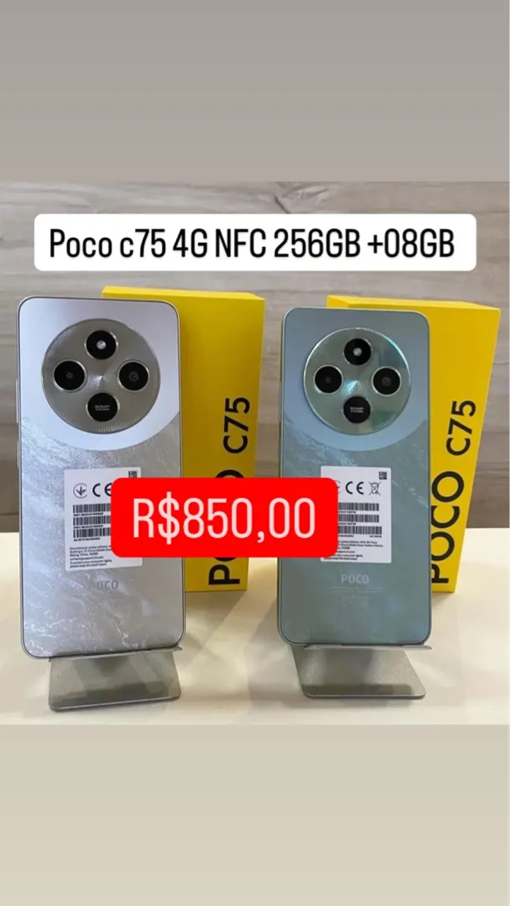 ***Poco C75 NFC 4G 256/08 Lacrado Global Entregamos***