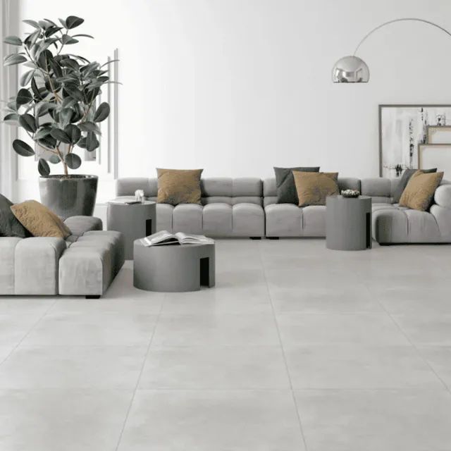 Piso Cerâmico Cetus Cinza Acetinado 84x84cm A Pisoforte - Foto 3