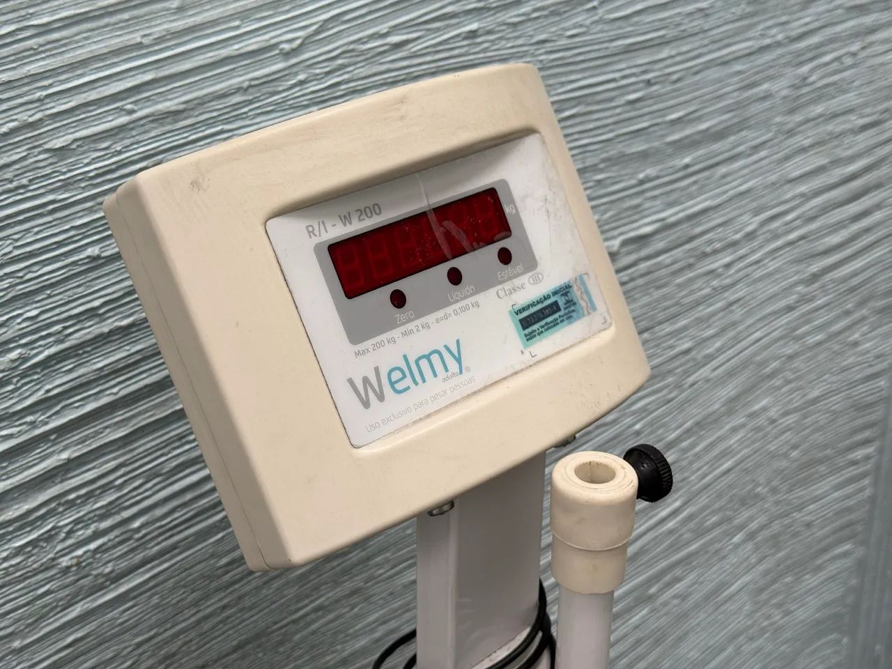 Balança Digital Welmy W200 até 200kg com Régua 2m - Foto 2