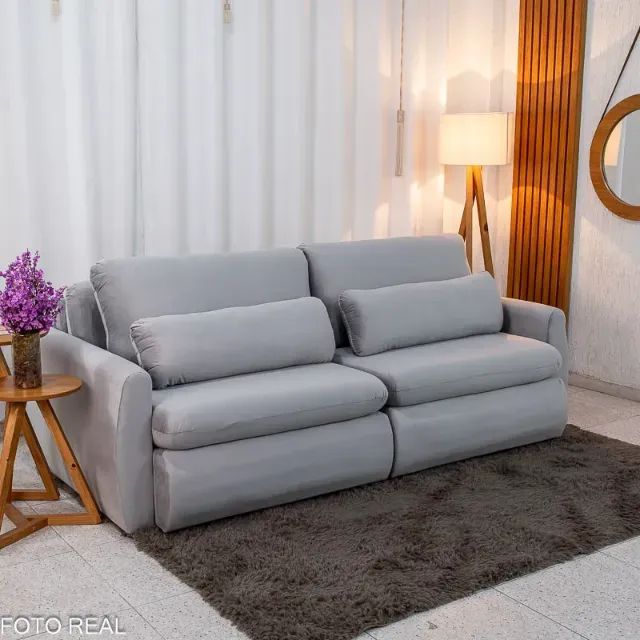 Sofá Cama Retrátil Amaranto 2,30m Sem Caixa Produto Novo!  Pronta Entrega!  Rf - Foto 4