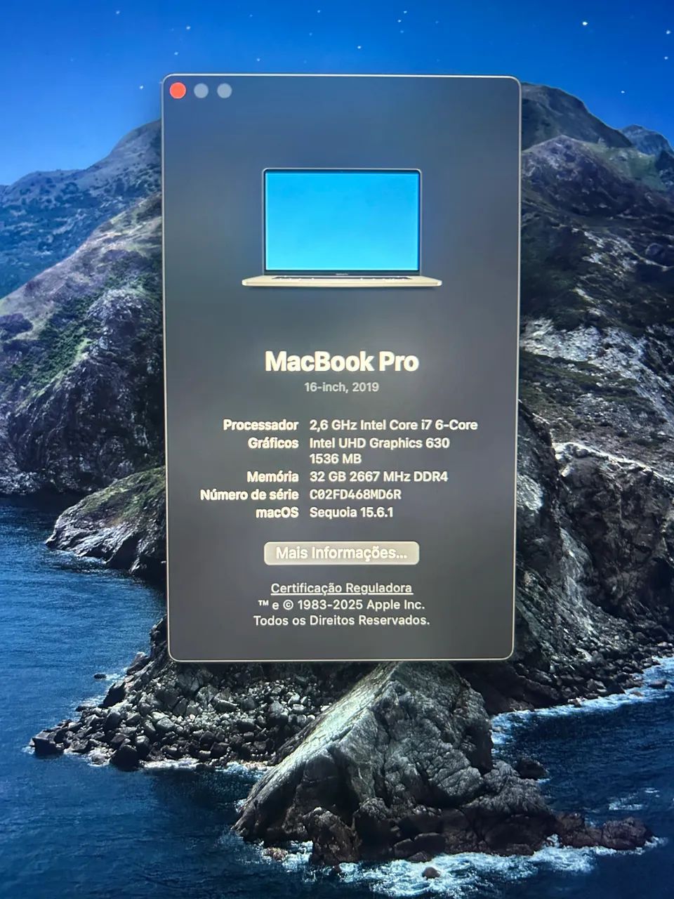 MacBook PRO 16? 2019 i7 32GB 1TB - Notebooks - Sítio Cercado