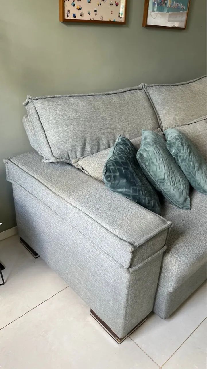 Sofá Cinza Retrátil - Foto 2