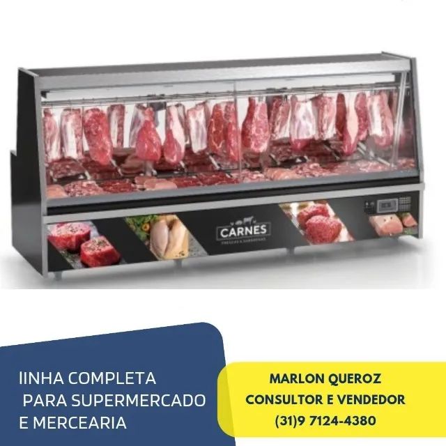 Balcão de Açougue 3M Preto Gelopar 220v