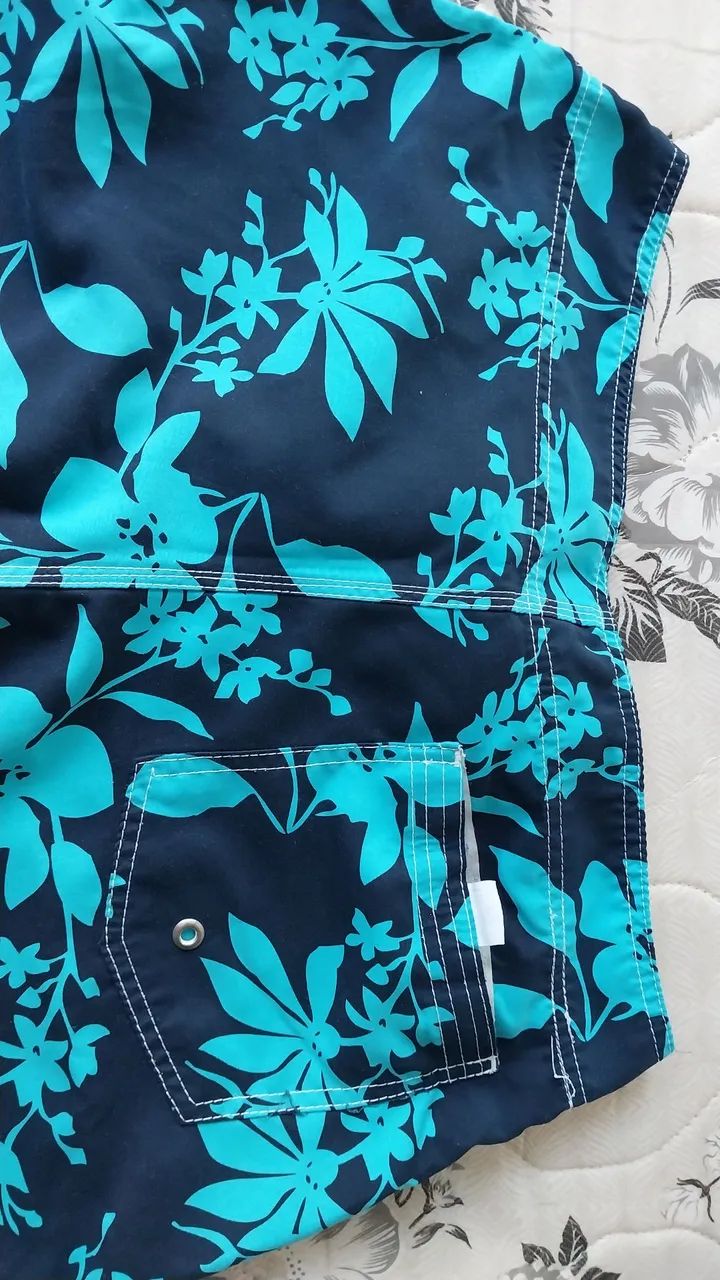 Bermuda de Praia Masculino Azul - Foto 4