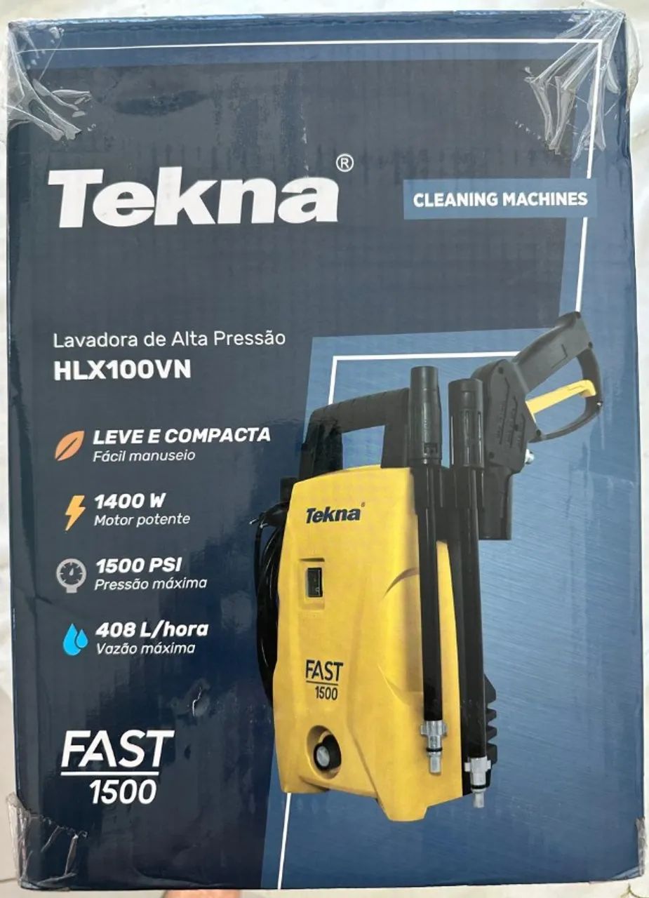 Lavadora de Alta Pressão Tekna 1400W potente Pressão 1500Psi 1.4Kw Frequência Promoção 1un