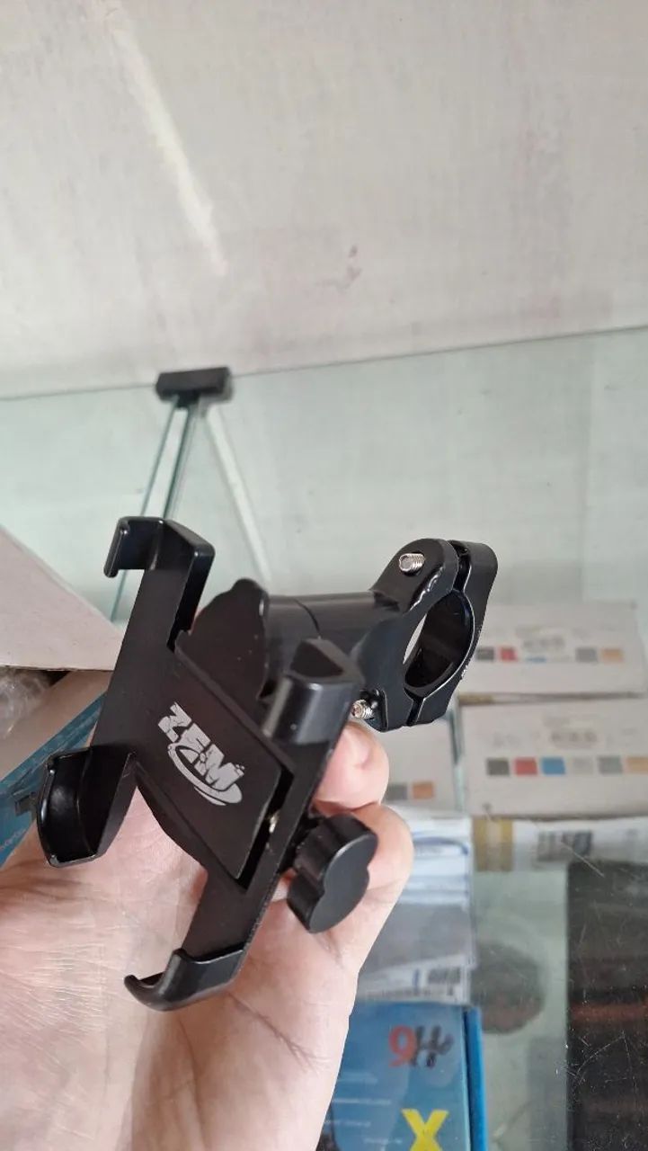 Suporte para celular para moto ou bike, de alumínio  - Foto 3