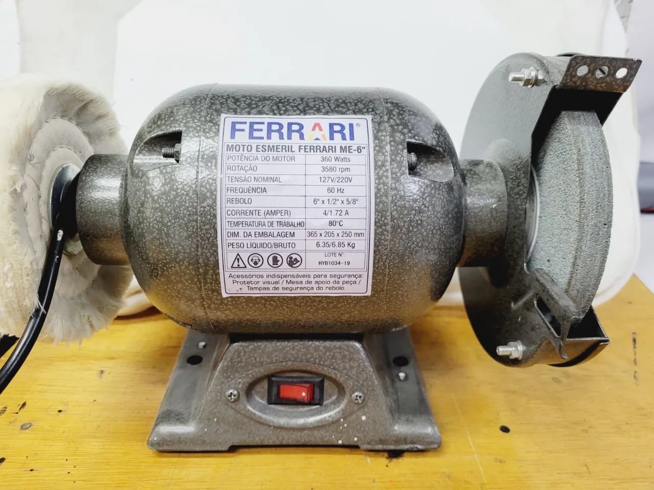 Moto Esmeril Ferrari ME-6 360W 3580rpm
