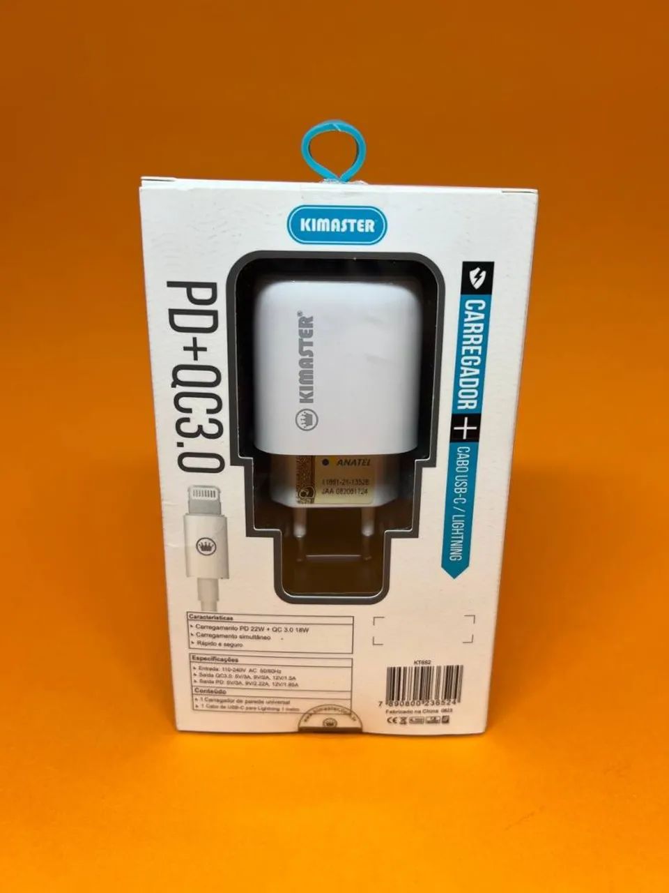 Carregador Turbo Cabo USB-C/Lightning Kimaster