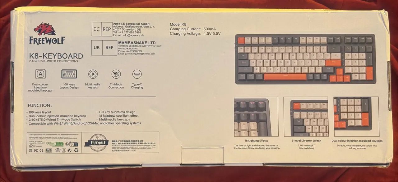 Teclado Mecânico FreeWolf K8 - Foto 5