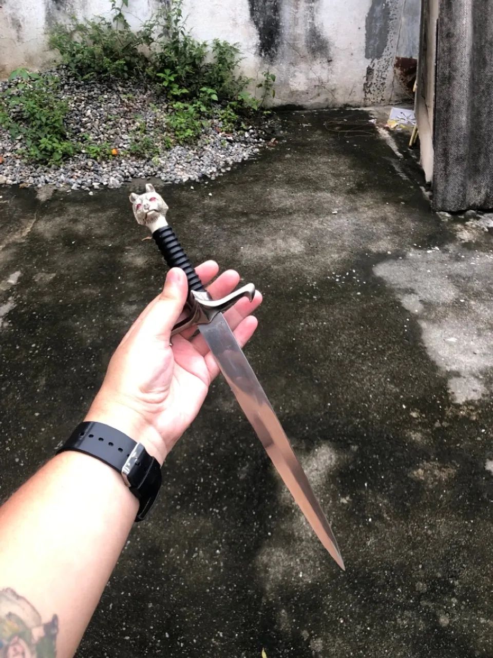 Adaga Medieval com Cabeça de Lobo Game of Thrones  - Foto 3