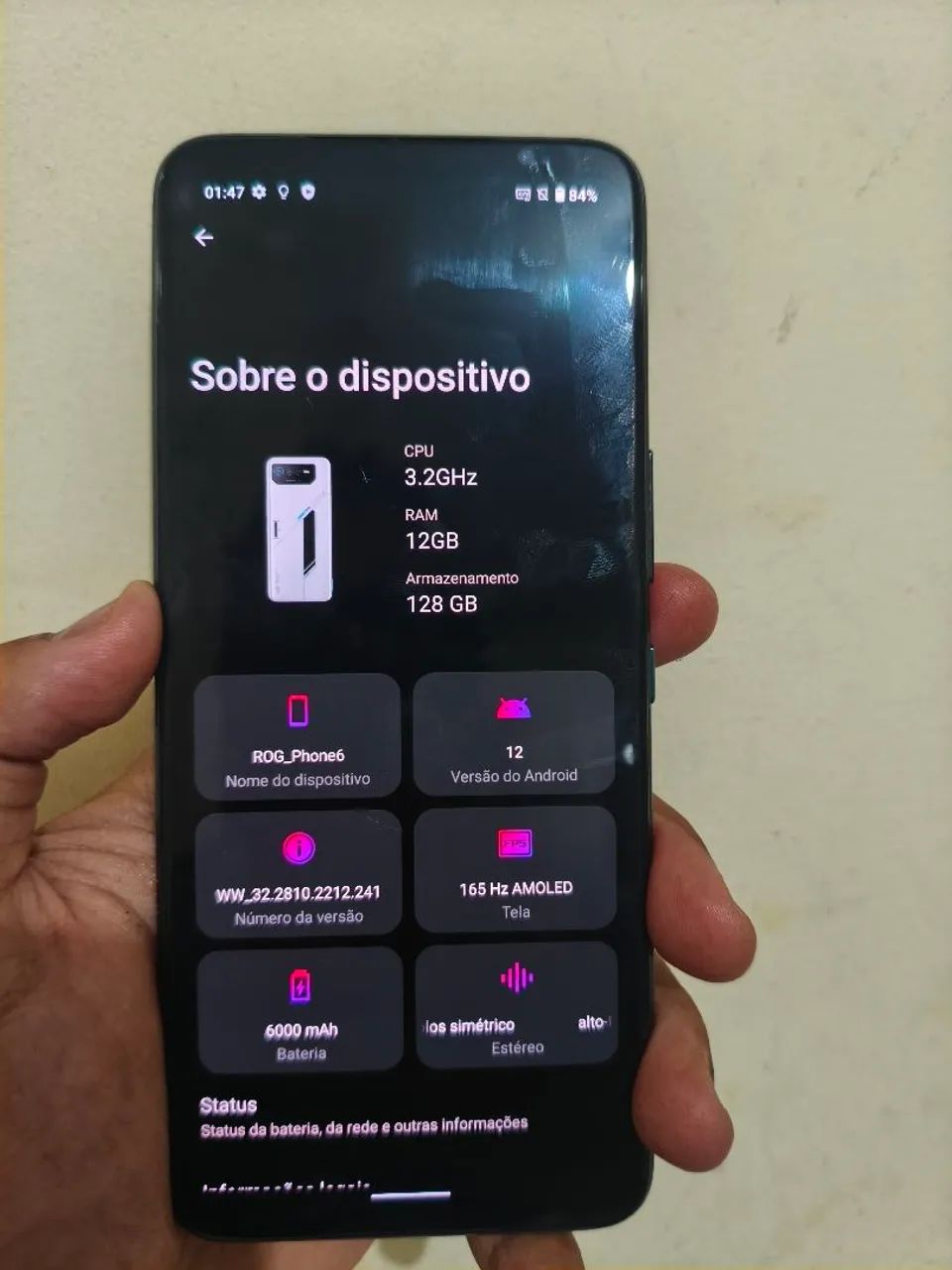 ROGPHONE 6 BRANCO 12GB DE RAM - Foto 4