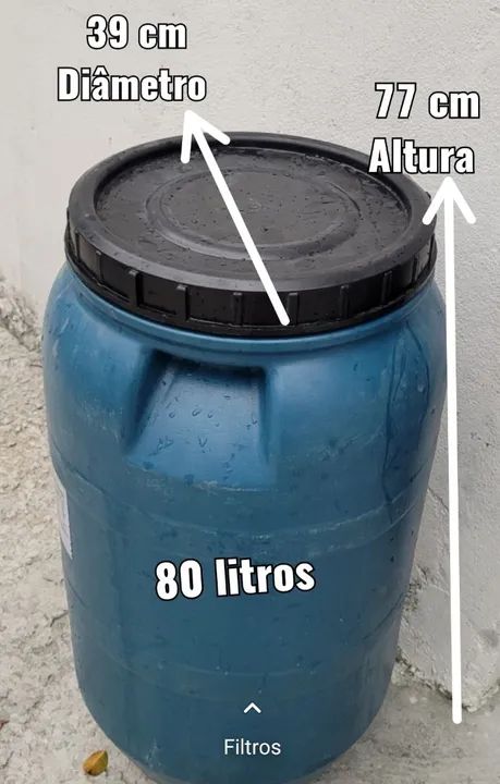 Tanques de água 50L e 80L com Torneira ou sem Torneira  - Foto 4