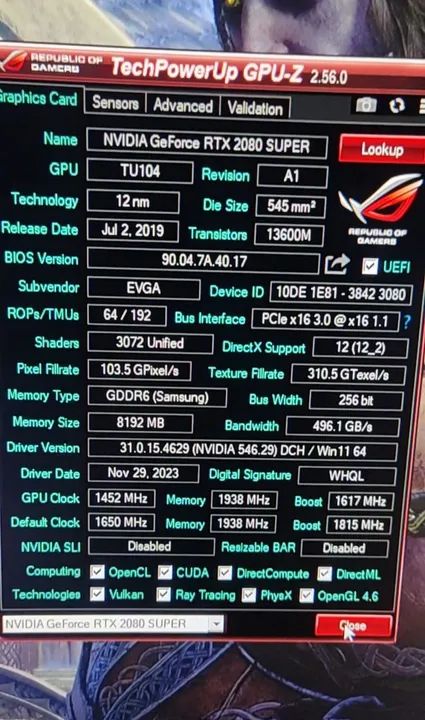 Placa de Vídeo EVGA GeForce RTX 2080 Super  - Foto 2