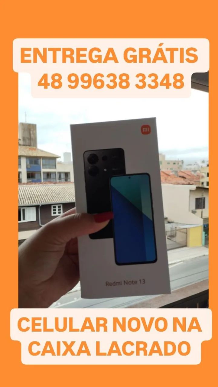 REDMI NOTE 13 NOVO LACRADO NOTA  - * - ENTREGA GRÁTIS <br>NÃO TROCO! 128GB+6RAM