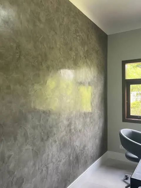 Cimento queimado com material