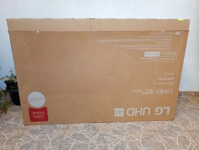 Caixa de papelão com isopor para Tv 65" polegadas nova - Foto 2