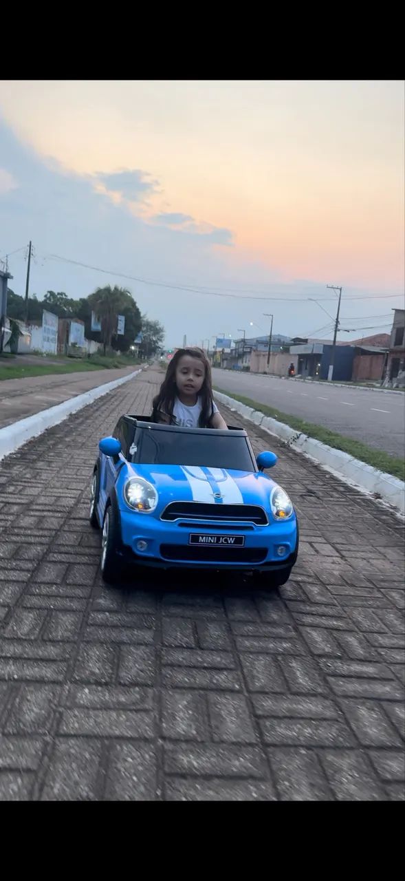 Carro elétrico infantil - Mini cooper azul