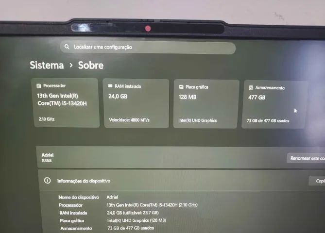 Notebook Lenovo Ideapad Slim 3i 24GB Ram DDR5 - Foto 4