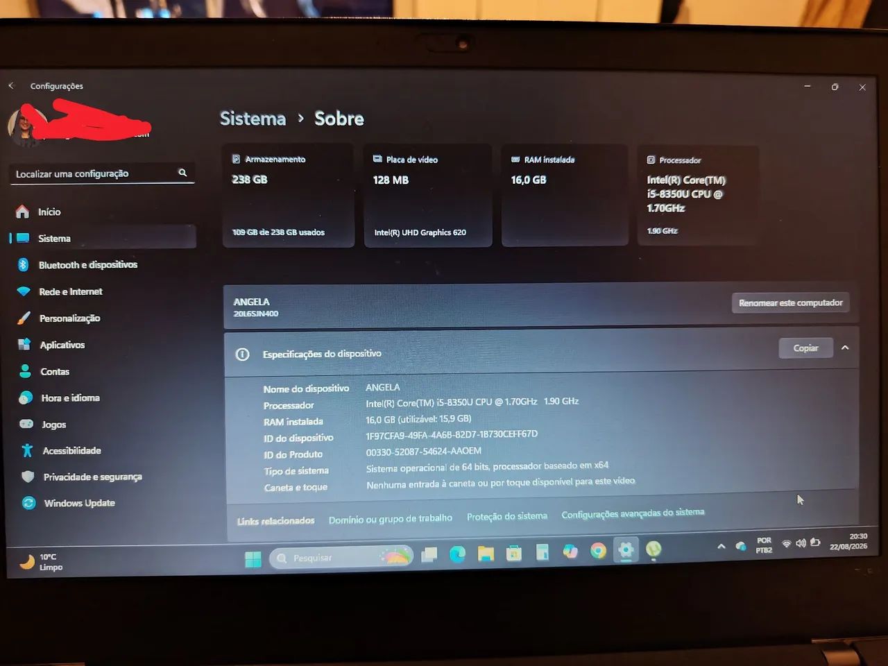 Notebook ThinkPad T480 - Foto 3