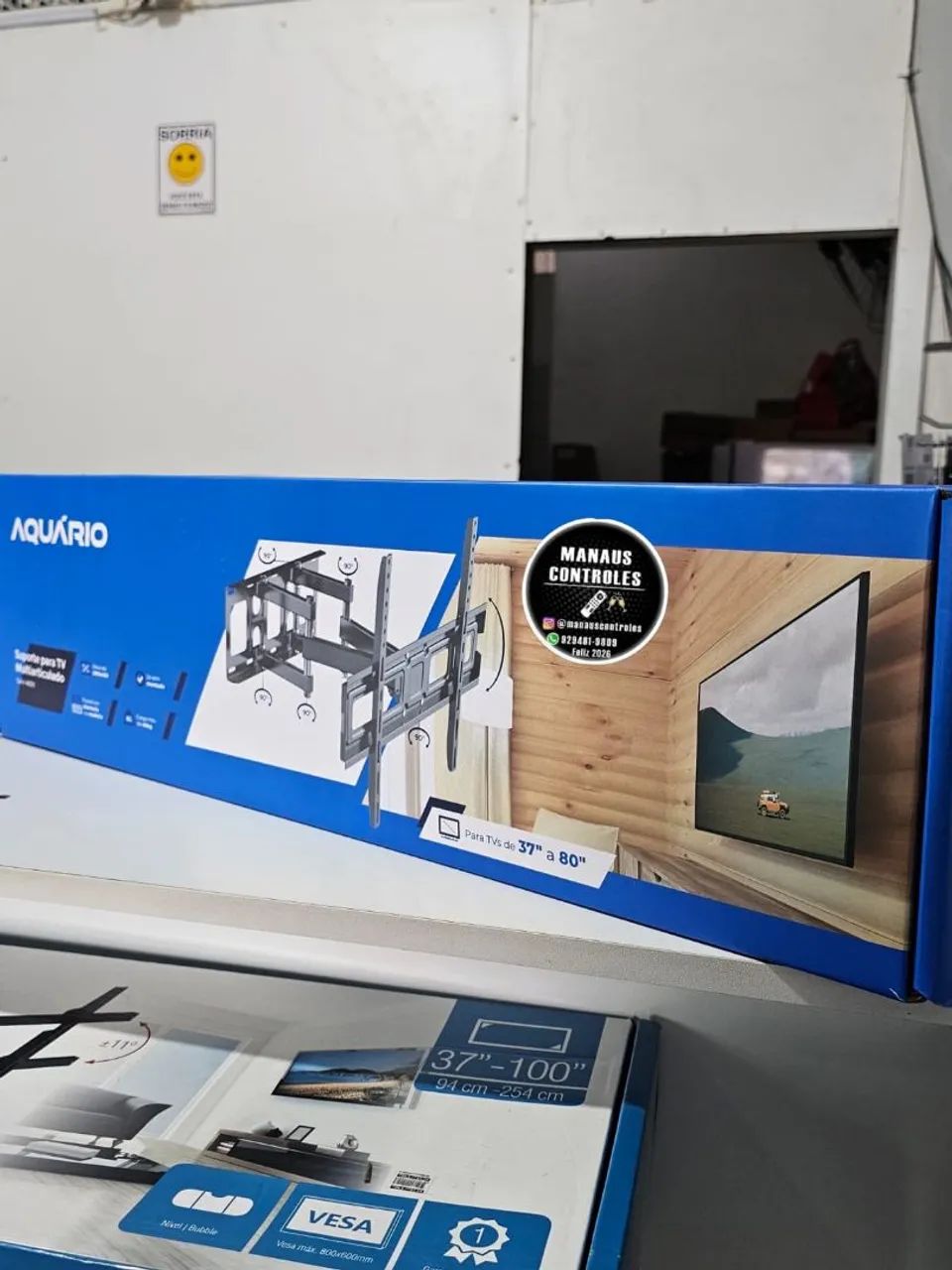 Suporte para TV Aquário multiarticulado, ideal para TVs de 37 a 80 polegadas