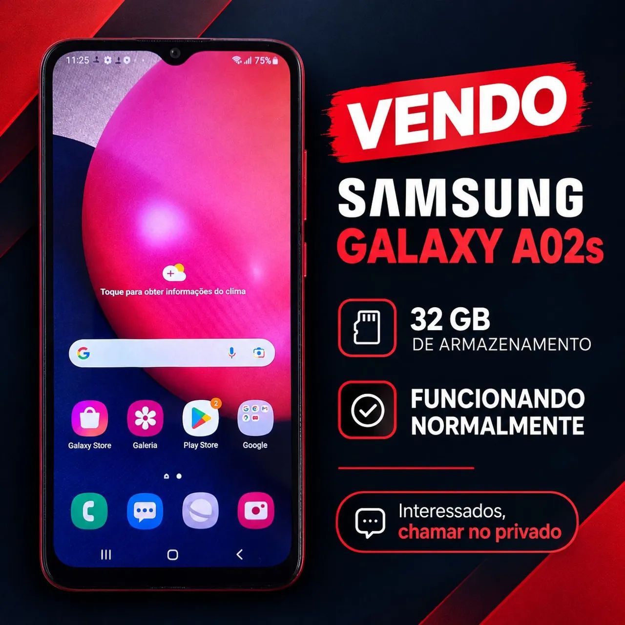Vendo celular, Galaxy A02s