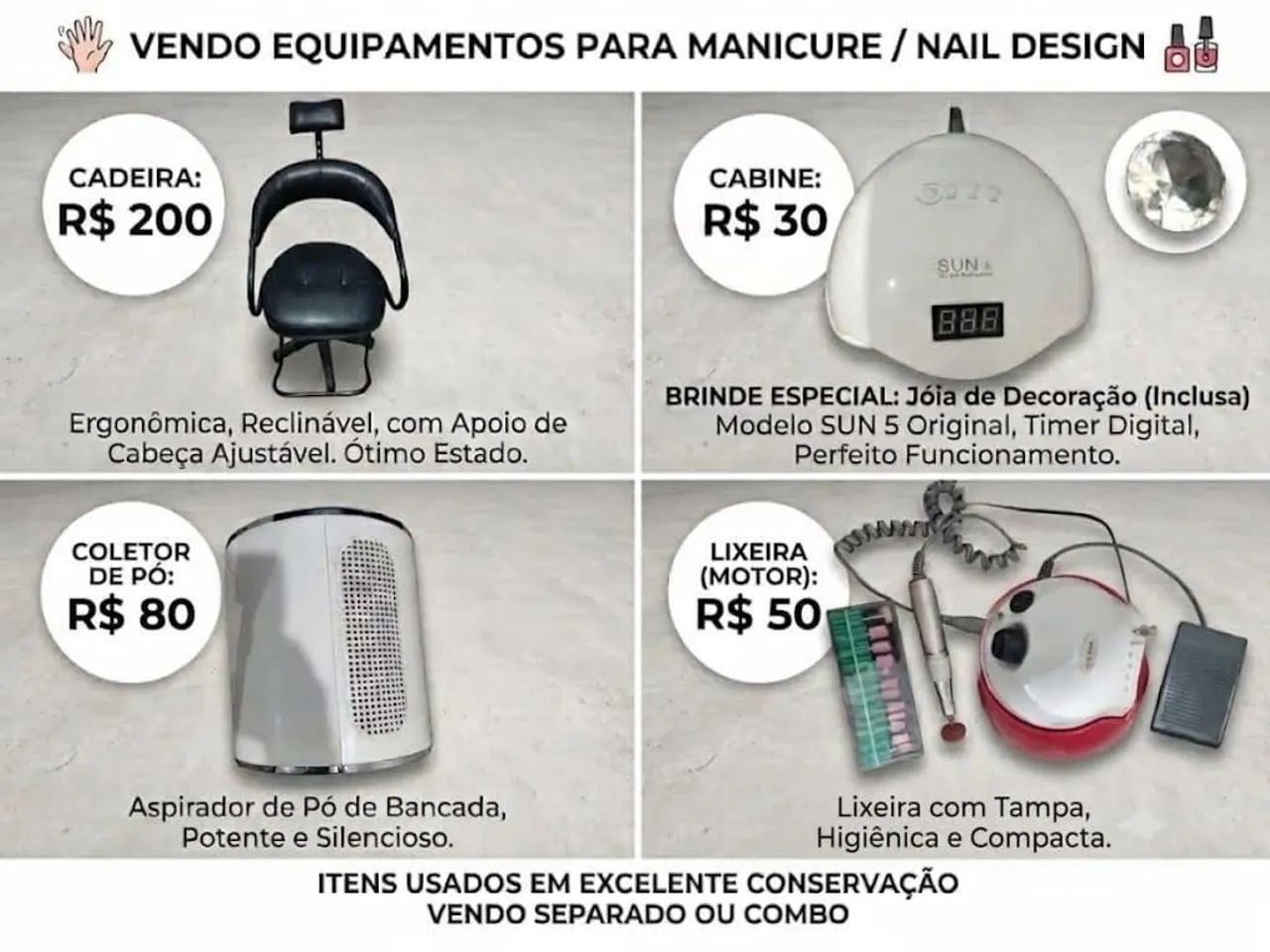 Itens para salão de beleza 