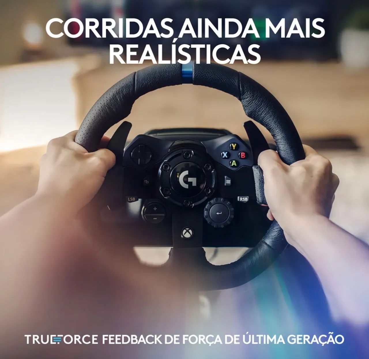 Volante e pedaleira Logitech G923 com joystick para Xbox e PC - Foto 3