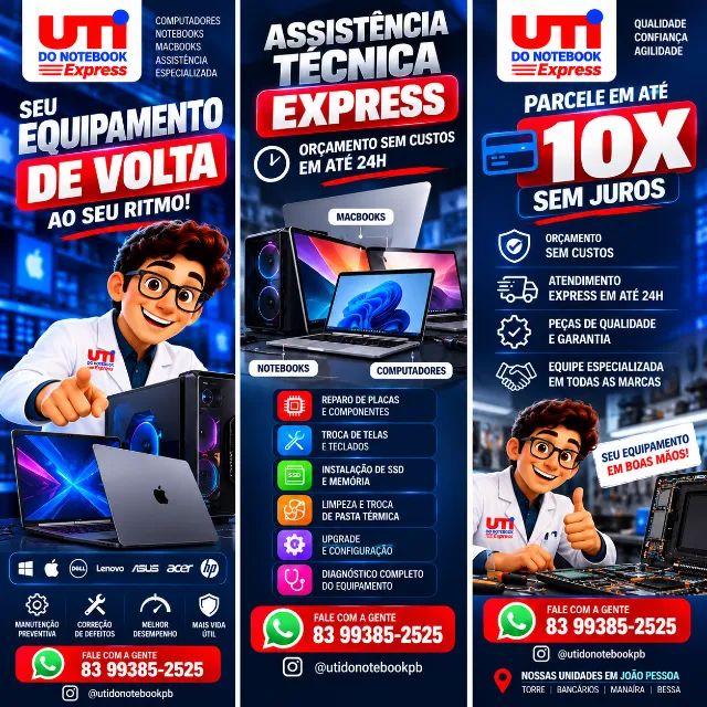 SEU EQUIPAMENTO PRECISA DE REPARO? A UTI RESOLVE!