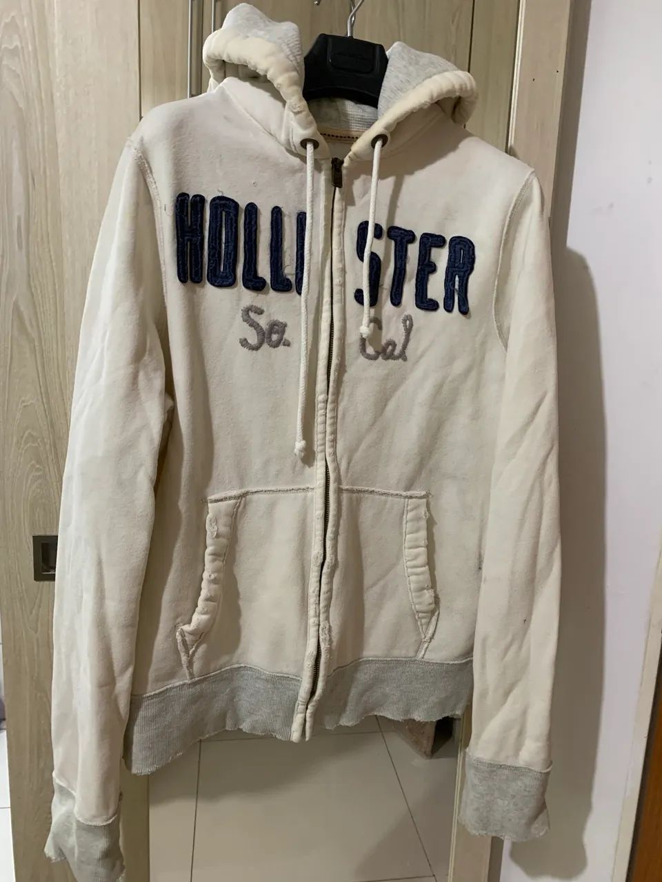 Blusa moleton hollister com capuz masculina XG 100% algodao