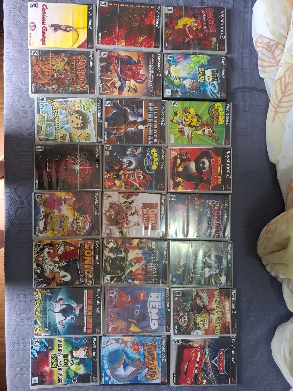 Lote de Jogos PS2 - Cars, Ben 10, Crash, Sonic, Scooby-Doo e Mais
