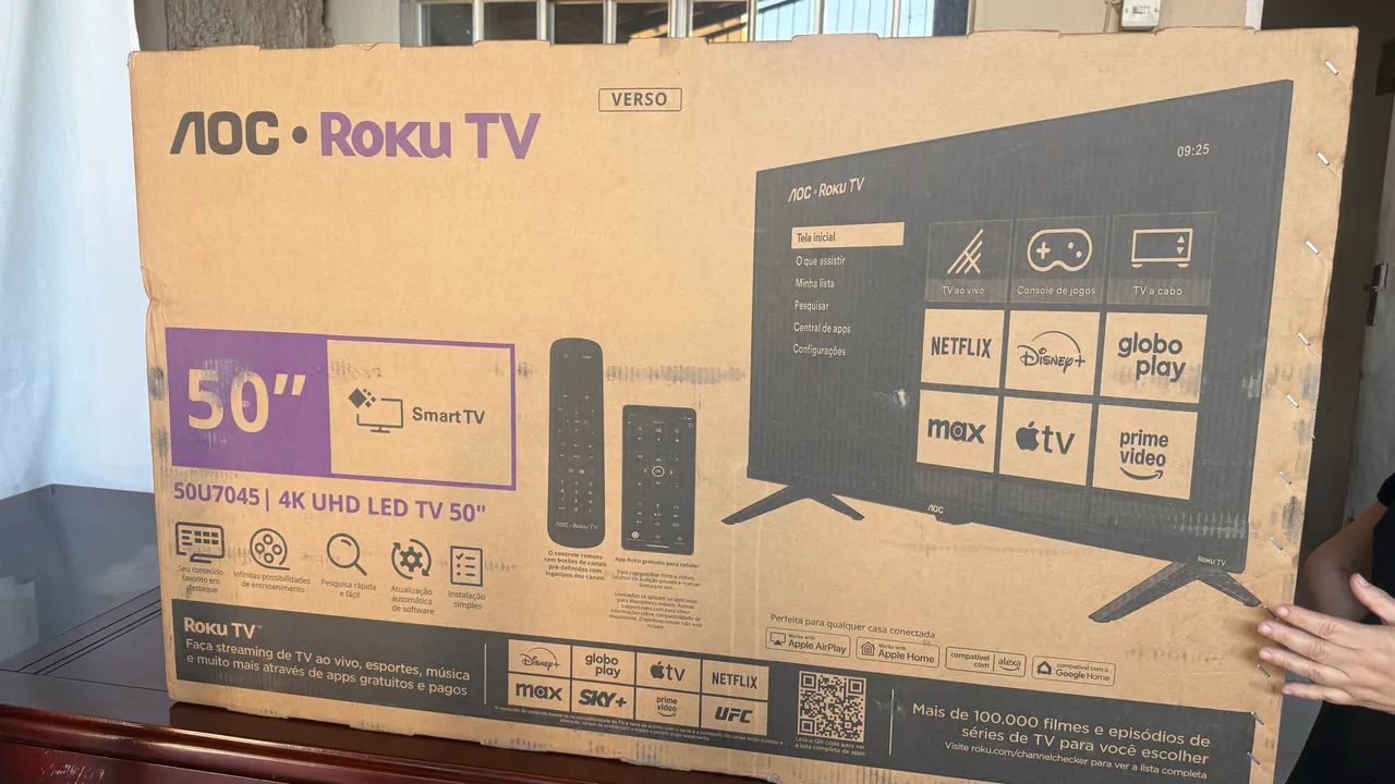Vendo tv nova lacrada 50 polegadas roku/semp - Foto 2