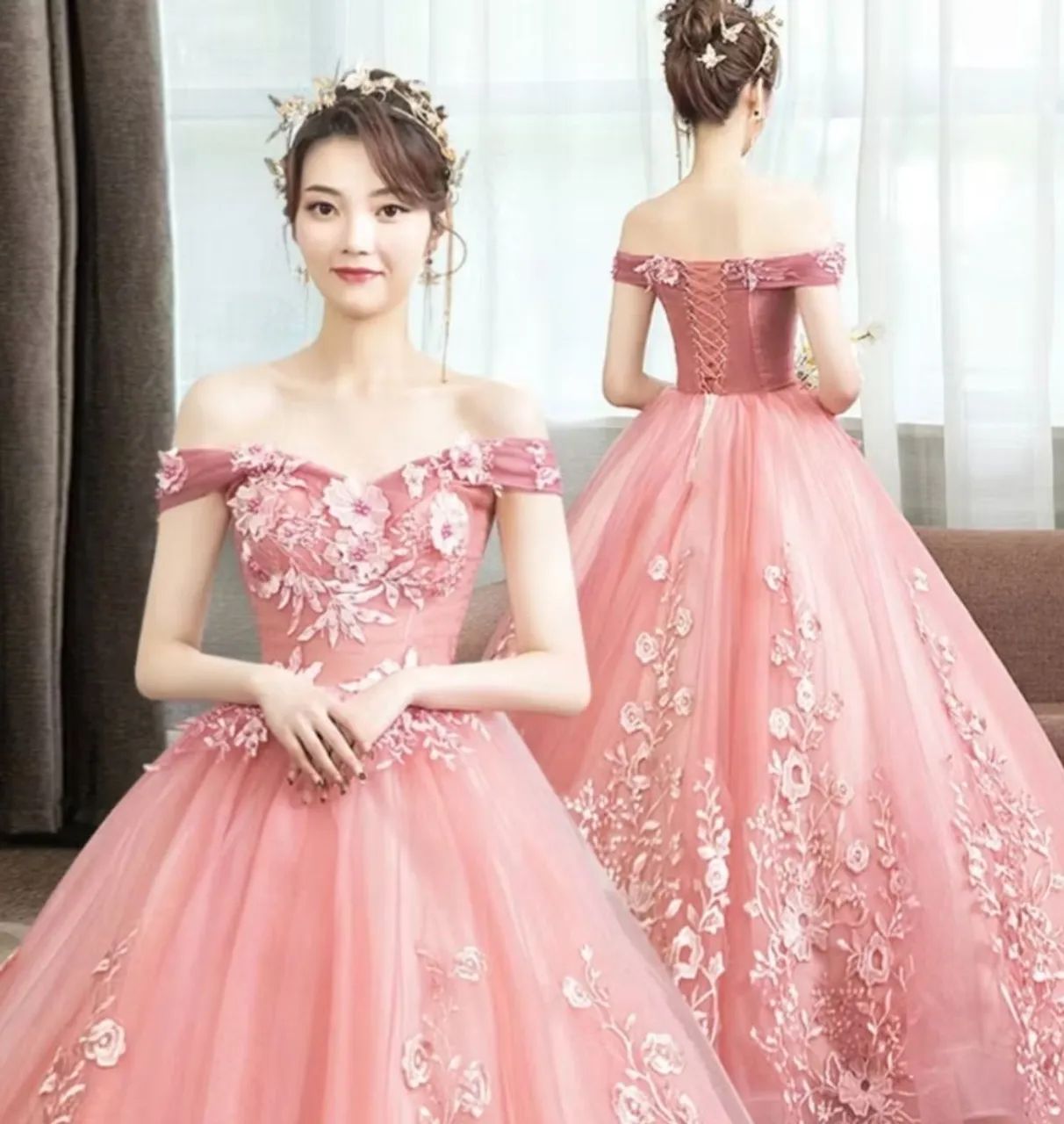 Vestido debutante azul