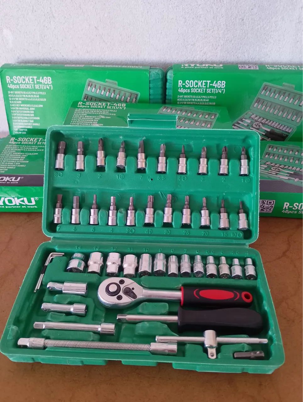Conjunto de ferramentas catraca com 46 peças  - Foto 4