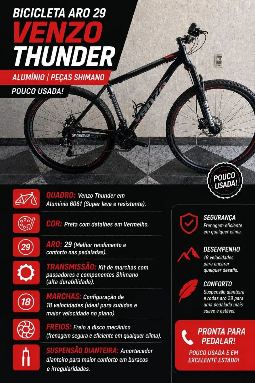 Bicicleta Venzo aro 29 - Foto 3