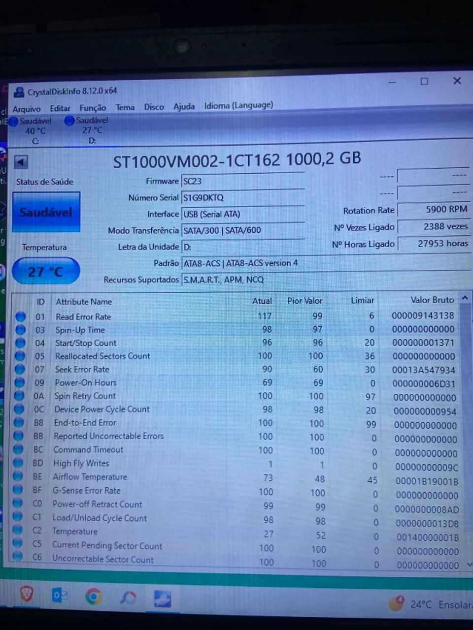 HD 1Tb 3,5' Saudável - Foto 2
