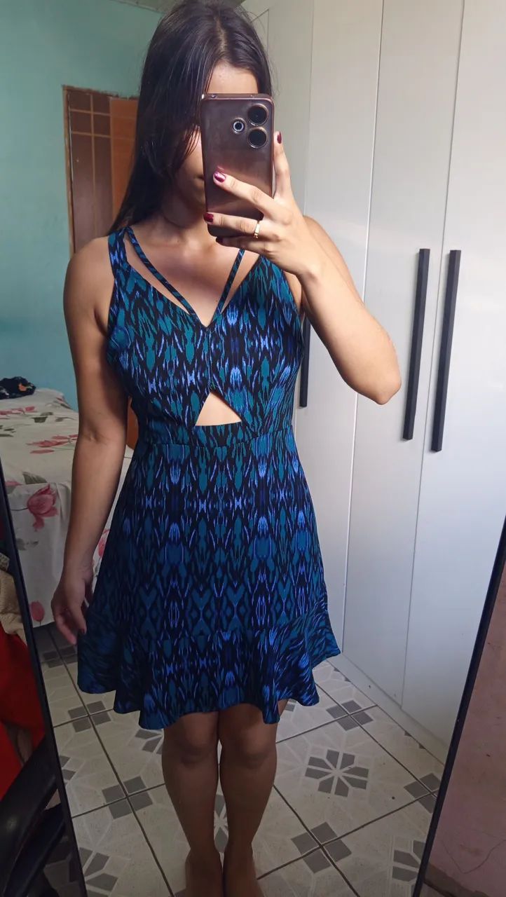 Vestido verde estampado clock house - Foto 2