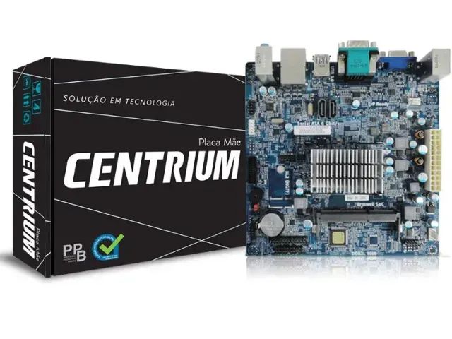 Kit Placa Mãe Centrium J3060 Integrado + Memória 2gb + Cabos SATA 
