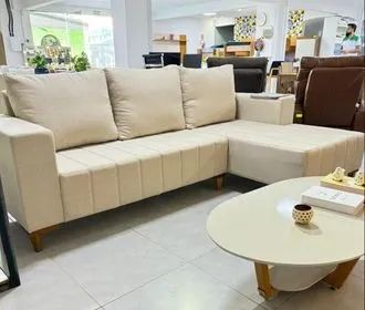 Sofá s. 2.50 com Chaise Linho DIVIDIMOS EM ATÉ 10X SEM JUROS - Foto 3