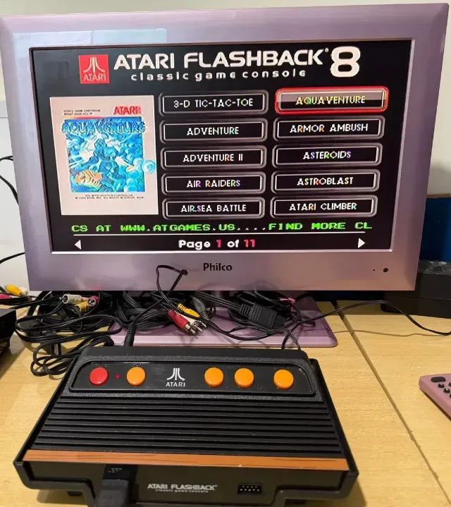 Console Atari Flashback 8 + 105 Jogos Clássicos +2 Controles na Caixa Completo  - Foto 3