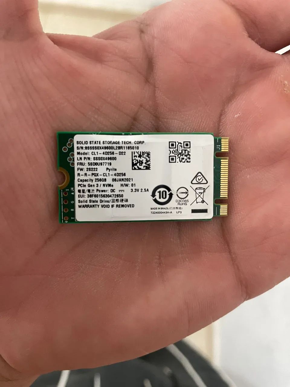 SSD 256GB SATA E NVME - PC OU CONSOLE