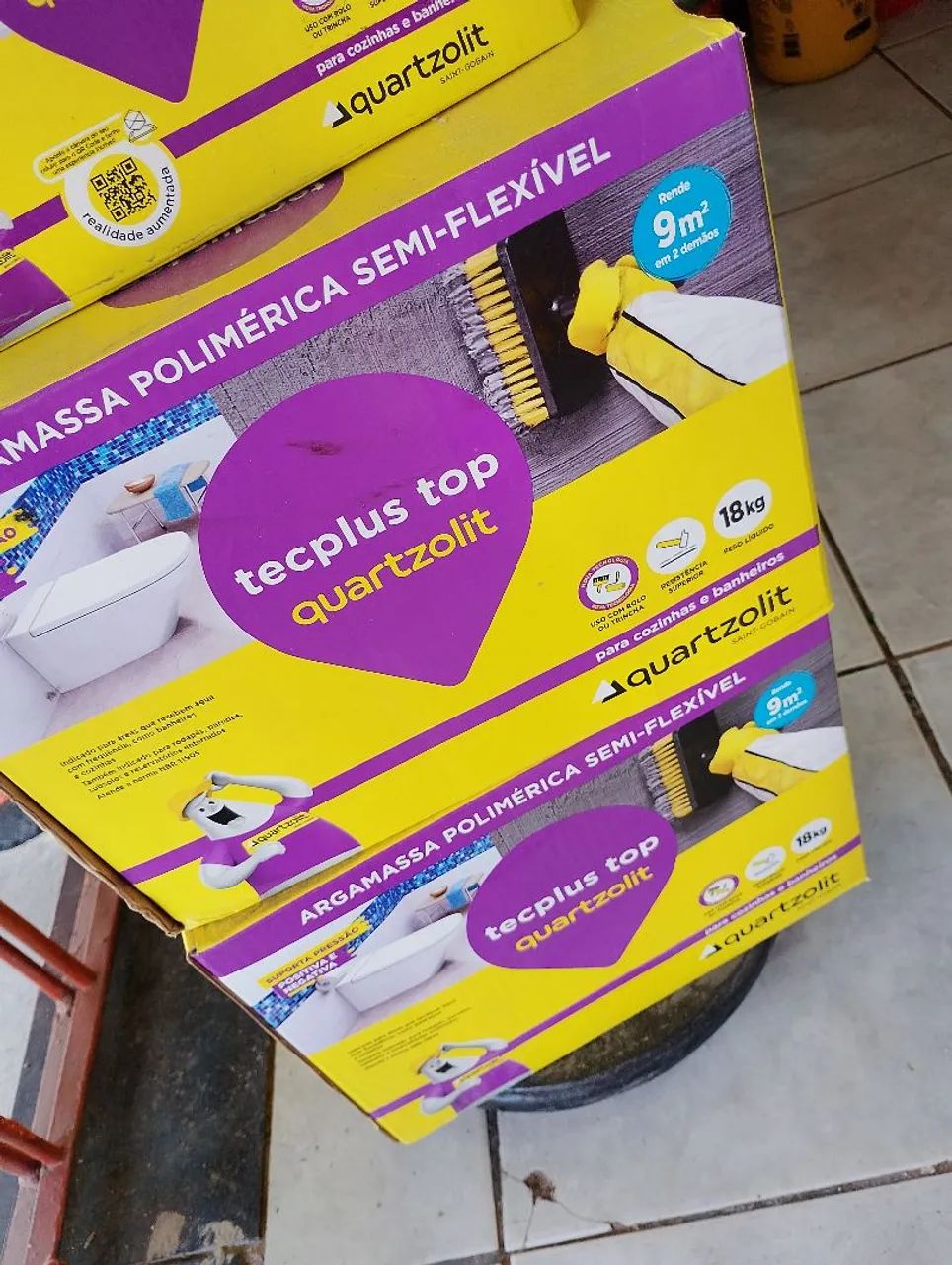 Argamassa polimérica tecplus 18kg 