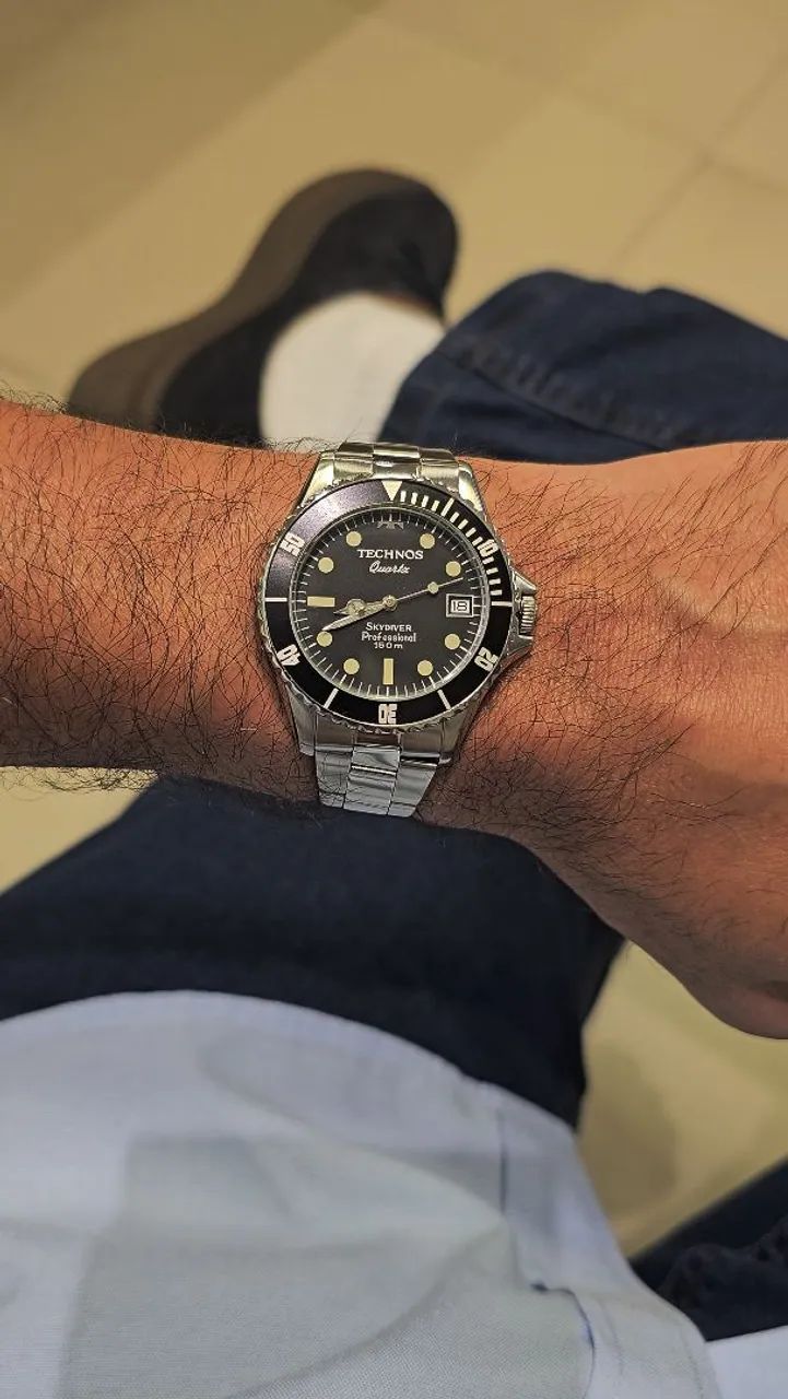Relógio Technos Skydiver 38mm década de 80