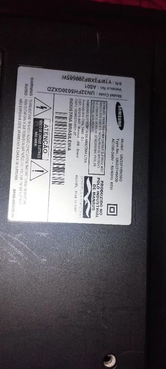 Tv Samsung 32 polegadas tela boa placa principal ruim