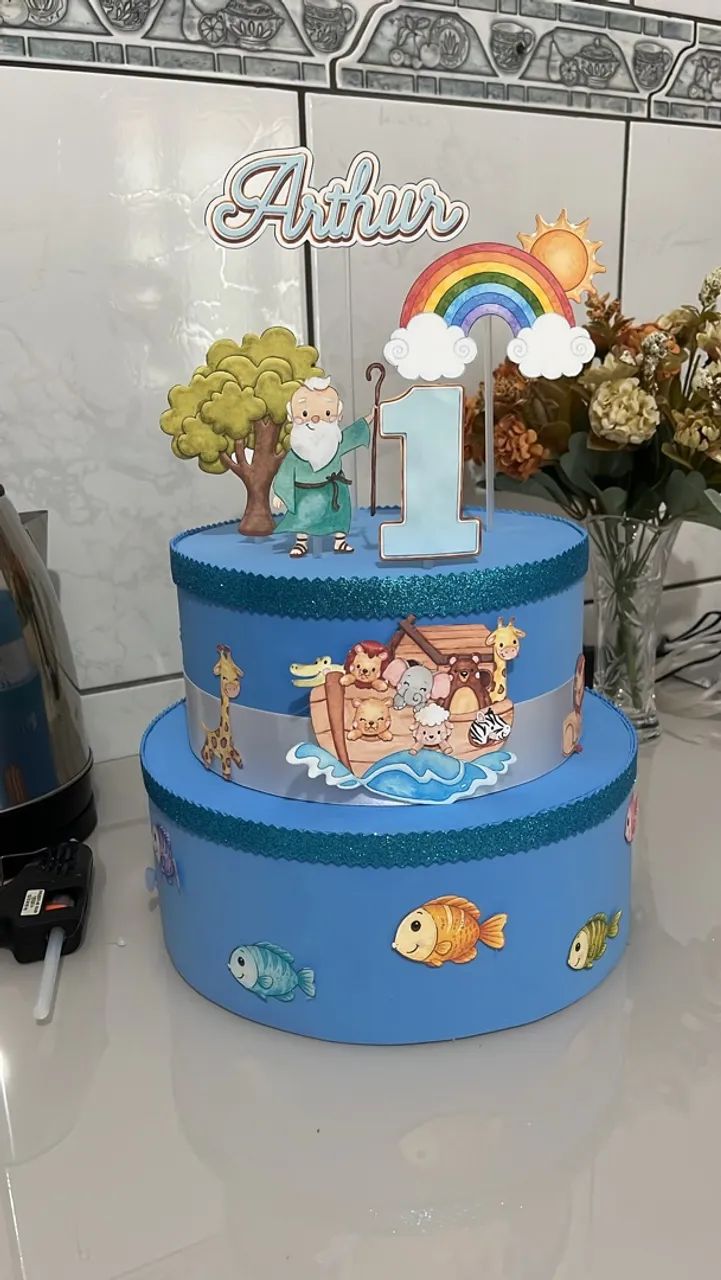 Bolo fake Arca de Noé 